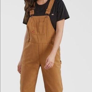baggy brown dickies overalls